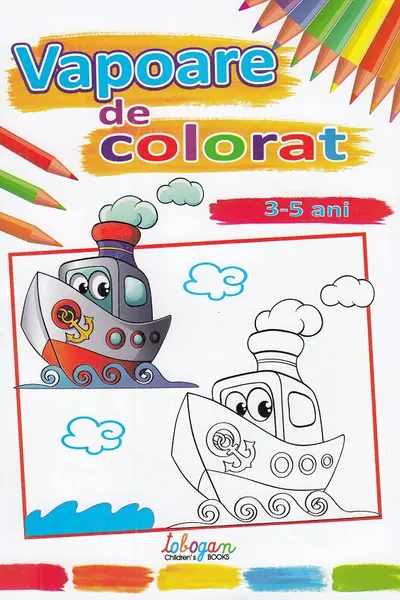 Vapoare de colorat 3-5 ani