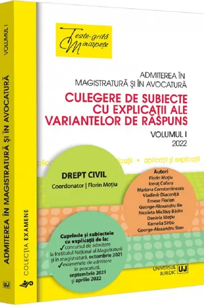 Admiterea în magistratură și în avocatură. Vol.1: Drept civil Ed.4