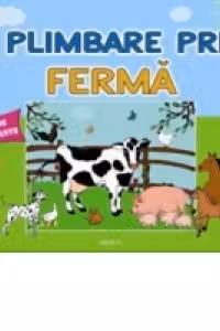 O plimbare prin ferma - carte cu 53 de autocolante