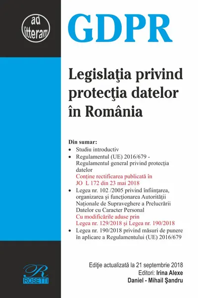 Legislația privind protecția datelor în România