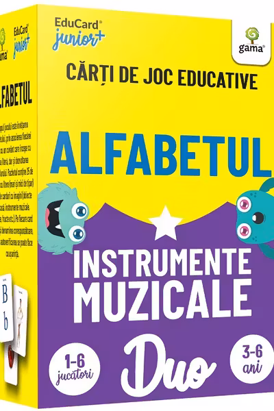 Alfabetul. Instrumente muzicale. Cărți de joc educative