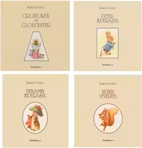 Pachet Carti pentru copii 4 (4 carti): 1. Croitorul din Gloucester; 2. Peter iepurasul; 3. Benjamin iepurasul; 4. Nutkin veverita
