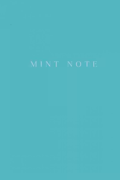 Mint Note. Стильный блокнот с мятными страницами