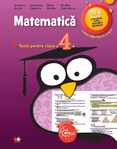 Matematica.Teste pentru clasa a IV-a