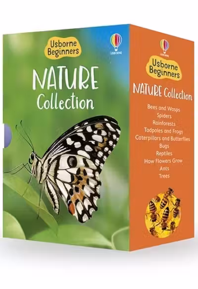 Usborne Beginners Nature 10 Books Box Set Reptiles Trees HARDCOVER
