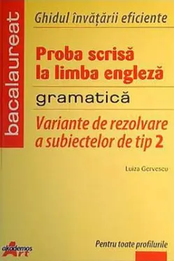 Proba scrisa la limba engleza gramtica