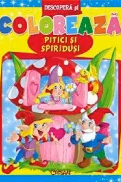 Descoperă și colorează pitici și spiriduși