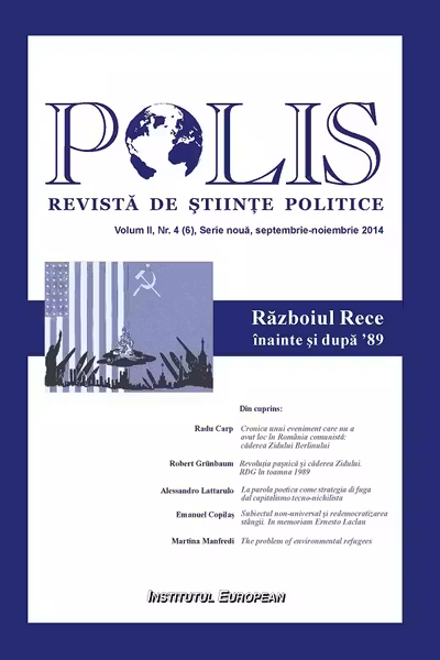 Polis Vol.2 Nr.4 Septembrie-Noiembrie 2014. Revista de științe politice