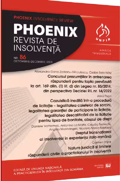 Phoenix. Revista de insolvență. Nr.81 Iulie-Septembrie 2022