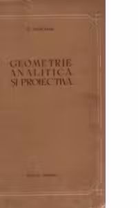 Geometrie analitica si proiectiva