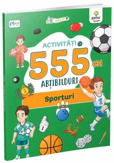Activitati cu 555 abtibilduri - Sporturi