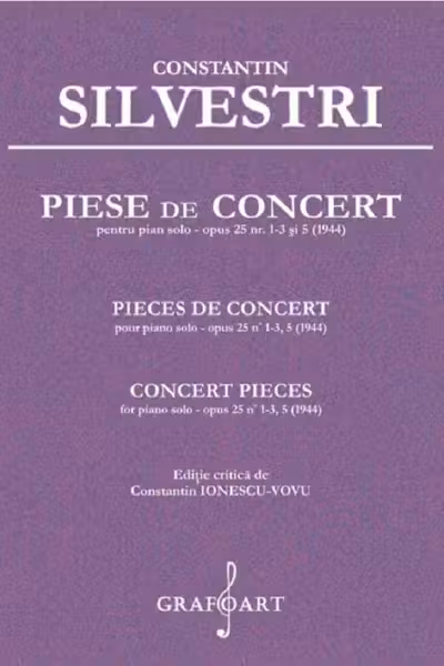 Piese de Concert pentru Pian solo opus 25 nr.1-3 și 5