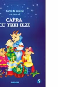 Capra cu trei iezi - carte de colorat cu povesti (format A4)