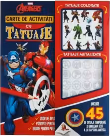 MARVEL. AVENGERS. Carte de activitati cu tatuaje