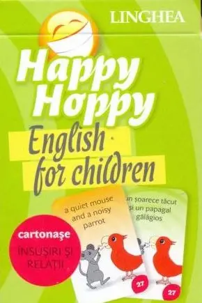 Happy Hoppy. English for Children. Cartonașe: Însușiri și relații