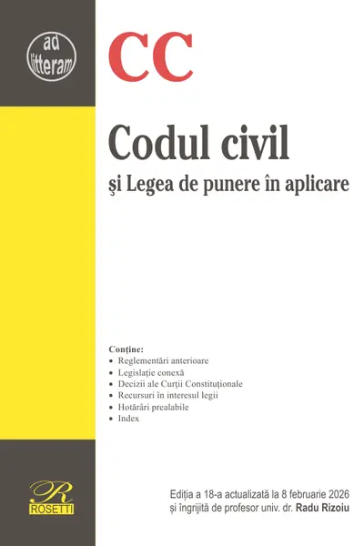 Codul civil si Legea de punere in aplicare (8 februarie 2026)