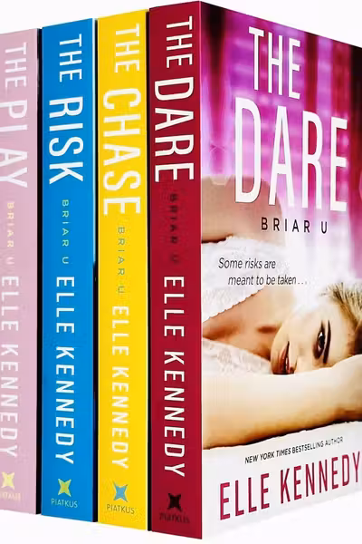 Elle Kennedy Briar U Series Collection 4 Books Set (The Chase The Risk The Play The Dare)
