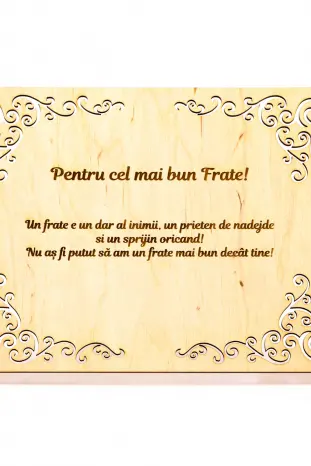 Diploma personalizata din lemn- Pentru cel mai bun Frate!