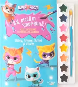 DISNEY. SUPERPISICUTE. Sa pictam impreuna! Bitsy Ginny Sclipi si Ghem. Carte de desenat cu pensula si acuarele