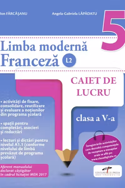 Franceza. Limba moderna 2 - Clasa 5 - Caiet de lucru