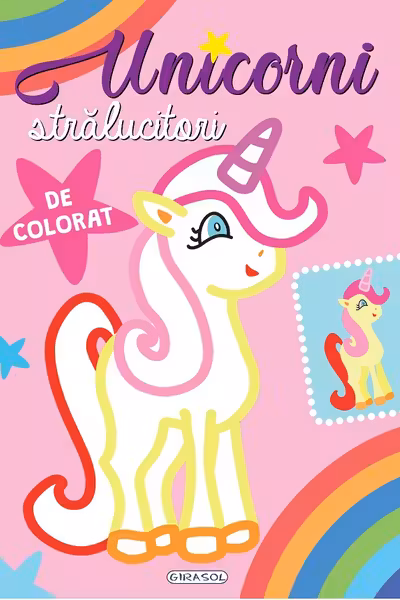 Unicorni stralucitori de colorat (roz)