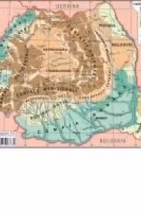 Harta fizica a Romaniei - Harta judetelor, municipiilor si oraselor Romaniei (plansa A4 fata - verso)