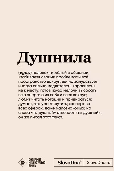 Блокнот SlovoDna. Душнила