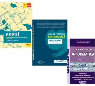 Pachet Bacalaureat 2026. Eseul. Pregatire individuala pentru proba scrisa, Matematica filiera tehnologica: servicii, resurse si tehnic si Informatica clasele 11-12, intensiv Pascal C/C++ - Liliana Paicu, Marius Burtea, Susana Galatean