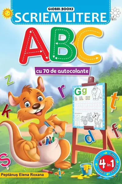 Scriem litere ABC cu 70 de autocolante