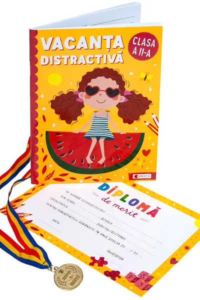 Pachet: Vacanța distractivă + Diplomă + Medalie - Clasa 2