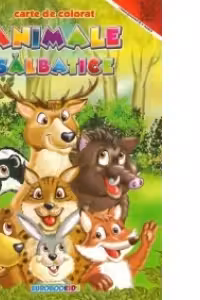 Animale salbatice - carte de colorat (format A4)