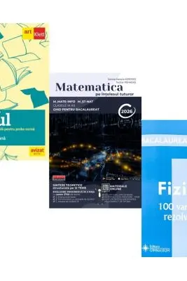 Pachet Bacalaureat 2026. Eseul. Literatura Romana. Pregatire individuala pentru proba scrisa, Matematica pe intelesul tuturor M-mate-info, M-stiintele naturii si Fizica 100 variante rezolvate - Liliana Paicu, Teohar Mihadas, Doru Badiu