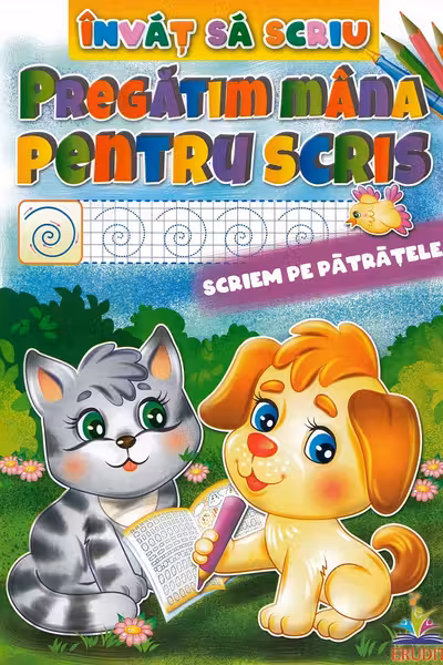 Invat sa scriu. Pregatim mana pentru scris. Scriem pe patratele