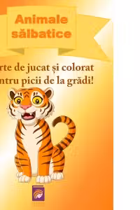 Animale salbatice. Carte de jucat si colorat pentru picii de la gradi!