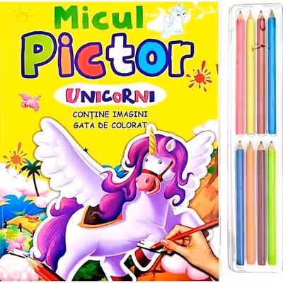 Micul pictor - unicorni - Set 8 creioane
