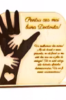 Placheta personalizata din lemn cu maini- Pentru cea mai buna Doctorita!