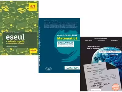 Pachet Bacalaureat 2026. Eseul. Varianta rapida de pregatire, Matematica filiera tehnologica: servicii, resurse si tehnic si Biologie clasele 11-12 - Liliana Paicu, Marius Burtea, Stelica Ene