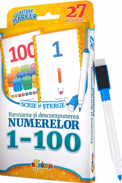 27 de cartonase. Scrie si sterge. Formarea si descompunerea numerelor