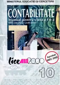 Contabilitate - Clasa a 10-a - Manual