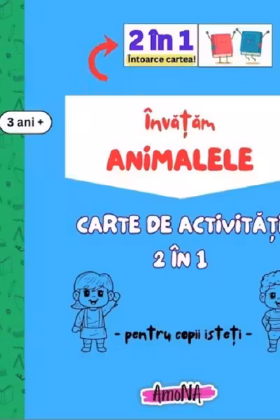 Carte de activități Învățăm Animalele