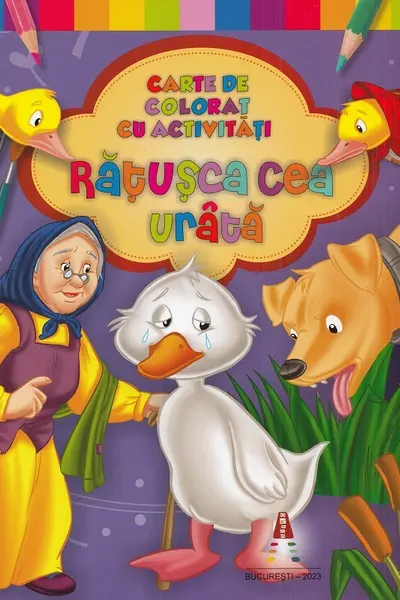 Rățușca cea urâtă. Carte de colorat cu activități