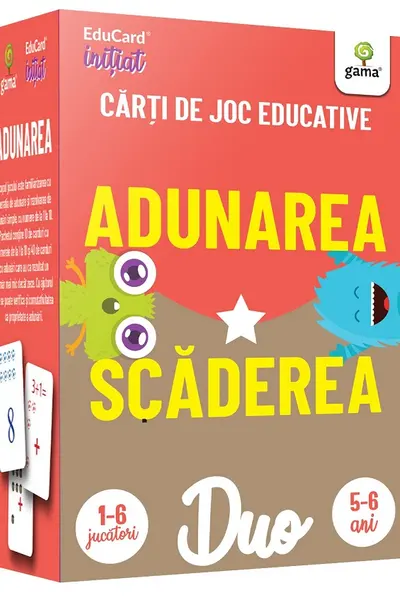 Adunarea. Scăderea. Cărți de joc educative
