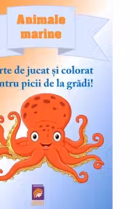 Animale marine. Carte de jucat si colorat pentru picii de la gradi!