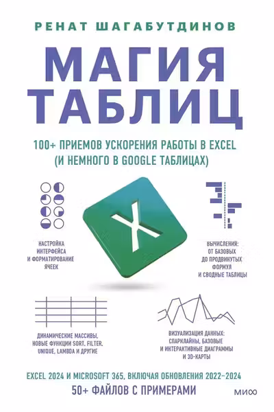 Магия таблиц. 100+ приемов ускорения работы в Excel (и немного в Google Таблицах)
