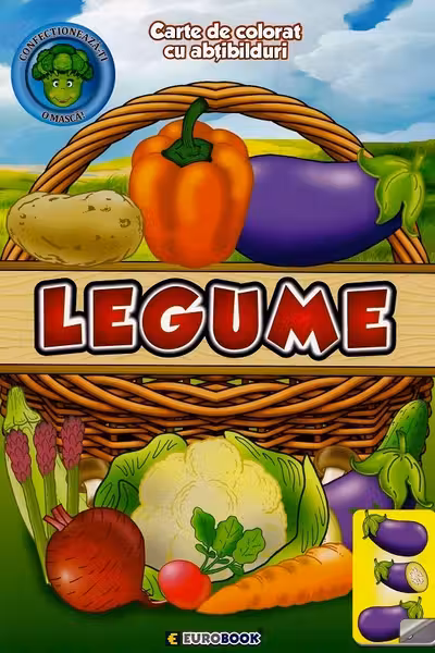 Legume. Carte de colorat cu abtibilduri