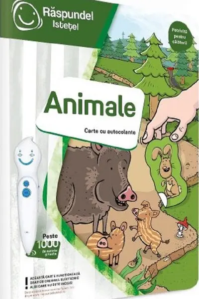 Raspundel Istetel, Carte cu autocolante, Animale