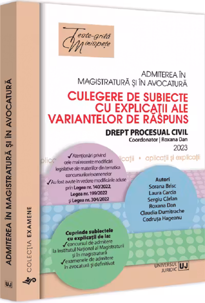 Admiterea in Magistratura si in avocatura. Drept civil. editia a V-a, Florin Motiu