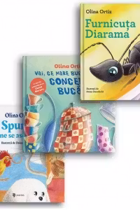 Pachet Olina Ortiz: 1. Spune! Cine se ascunde?; 2. Vai, ce mare bucurie! Concert in bucatarie!; 3. Furnicuta Diarama