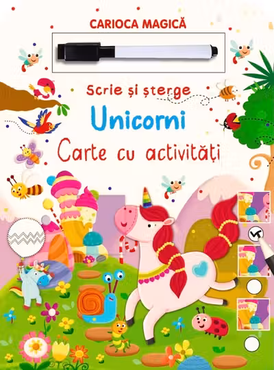 Unicorni. Scrie si sterge. Activitati