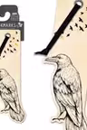 Quirky Bookmarks: Crow